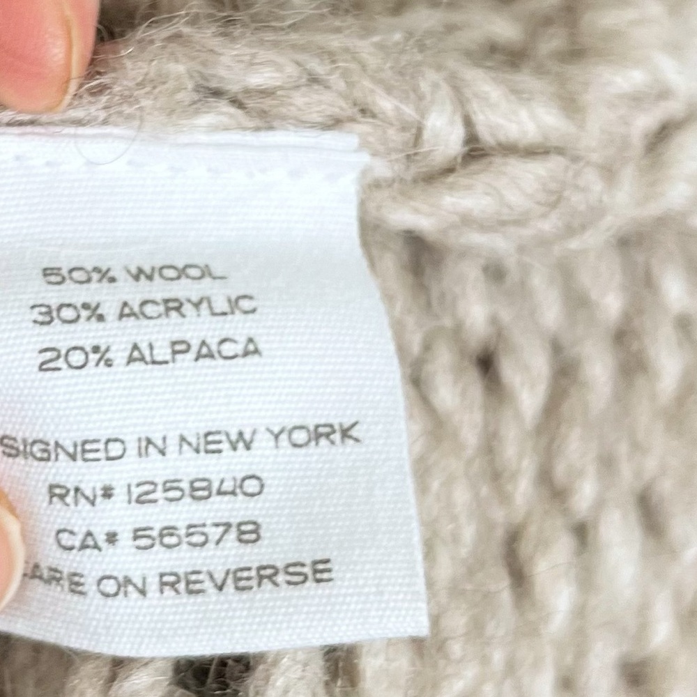 Intermix Wool Alpaca Jacket Full Zip Sweater Over… - image 8